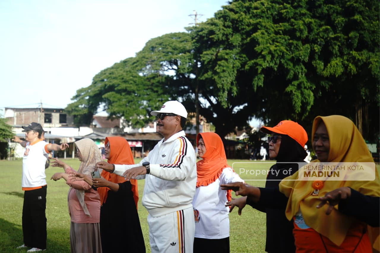 Lewat Senam Ceria, Wali Kota Madiun Tekankan Kesadaran Hidup Sehat Melalui Olahraga