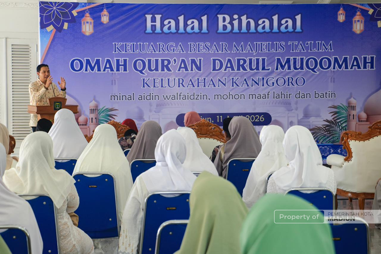 Hadiri Halal Bihalal Majelis Ta’lim, Plt Wali Kota Madiun Tekankan Penguatan SDM guna Pengentasan Kemiskinan
