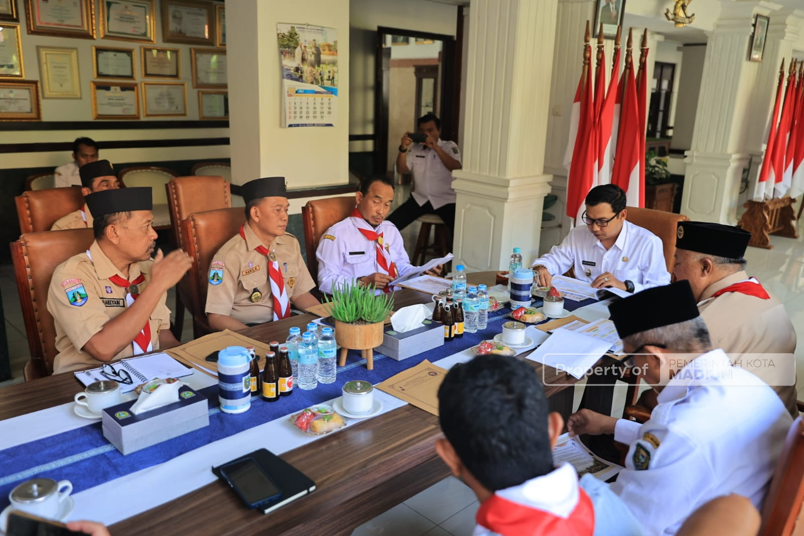 Persiapan Apel Hari Pramuka, Kwarcab Kota Madiun Paparkan Rencana Kegiatan Dihadapan Plt Wali Kota