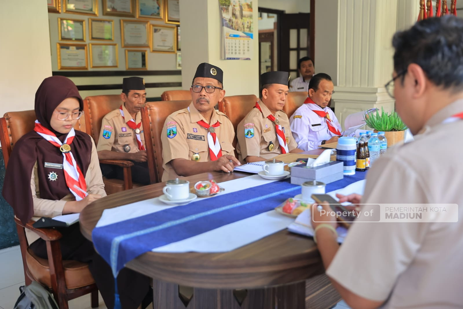 Persiapan Apel Hari Pramuka, Kwarcab Kota Madiun Paparkan Rencana Kegiatan Dihadapan Plt Wali Kota