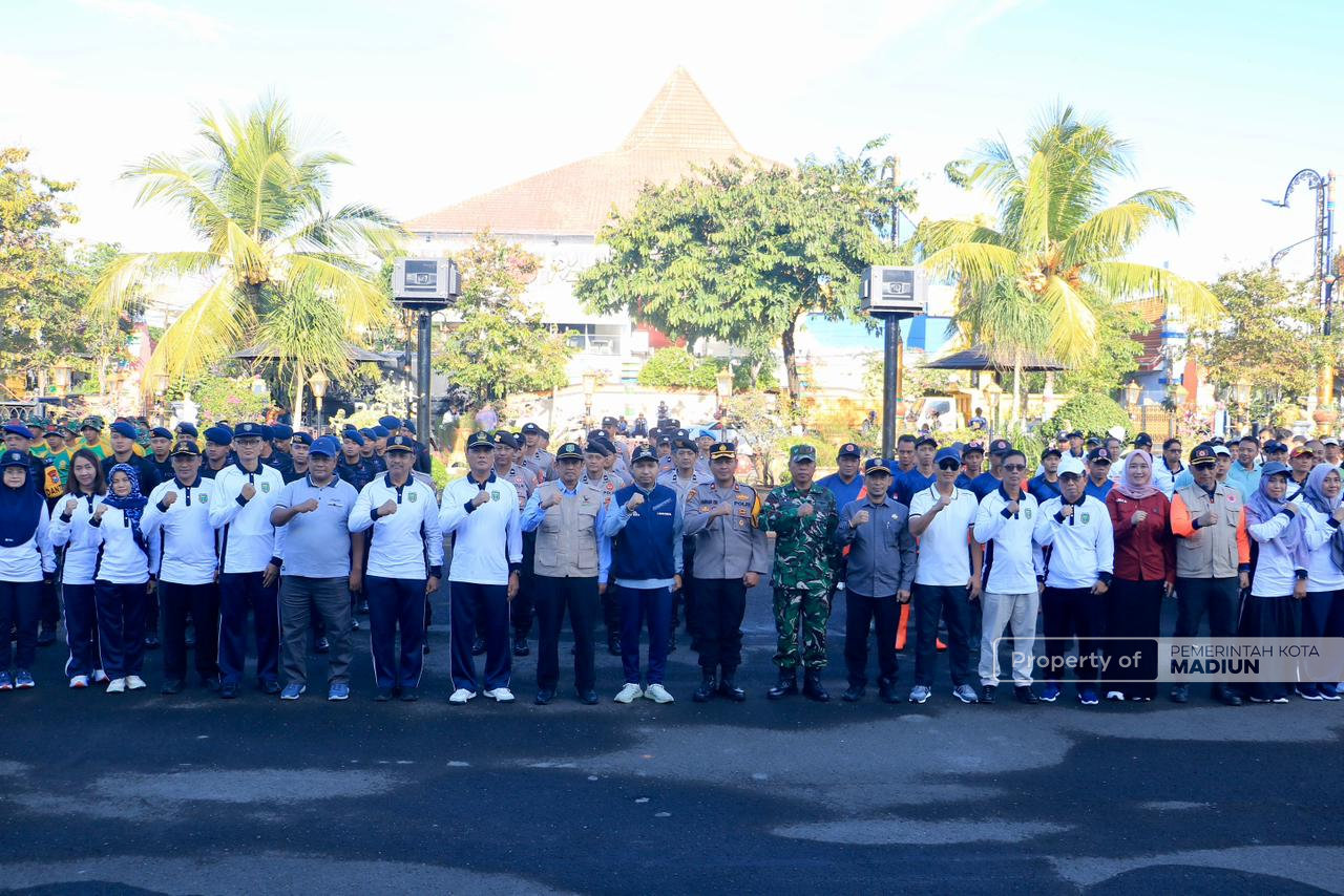 Pimpin Apel Kerja Bhakti 3 Pilar, Plt Wali Kota Madiun Harap Kota Bersih Sambut Lebaran